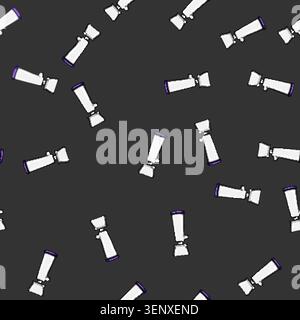 seamless pattern relief inhaler portable cartoon. allergy airway, therapy compact, handheld medicine relief inhaler portable sign vector Stock Vector