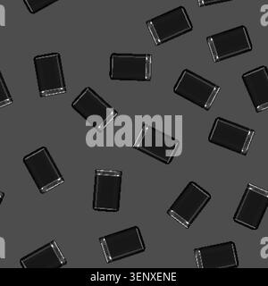 seamless pattern device smart speaker cartoon. device smart speaker sign vector Stock Vector