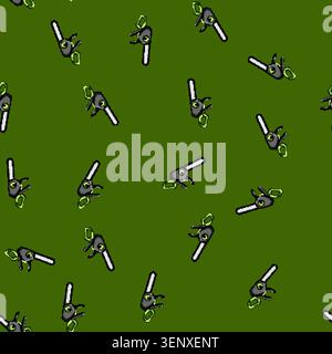 seamless pattern action chainsaw cartoon. climber forest, lumberjack lumber, timber work action chainsaw sign vector Stock Vector