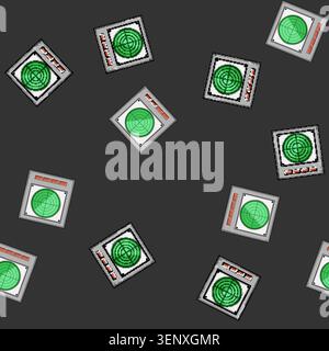 seamless pattern dipping retro control panel cartoon. bowl ceramic, porcelain glass, steel plastic dipping retro control panel sign vector Stock Vector