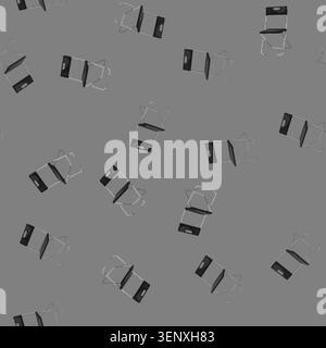 seamless pattern seat folding chair cartoon. seat folding chair sign vector Stock Vector