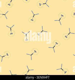 pattern glow light ring cartoon. circle tripod, line blue, phone stand glow light ring sign. seamless vector illustration Stock Vector