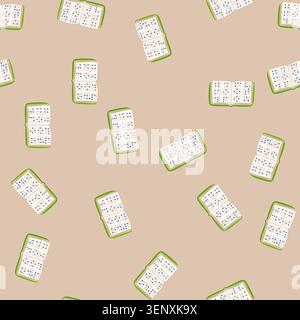 pattern education braille textbook cartoon. tactile reading, blindness inclusion, embossing transcription education braille textbook sign. seamless ve Stock Vector
