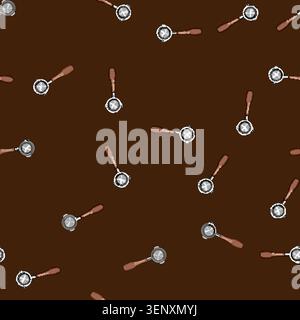seamless pattern caffeine portafilter coffee cartoon. aroma drink, beverage morning, filter brown caffeine portafilter coffee sign vector Stock Vector