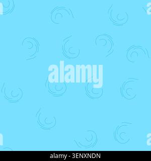 pattern stylized light blue spiral of flowing lines symbolizing wind, breeze and air currents, dynamic, modern vector graphic on a clean white backgro Stock Vector