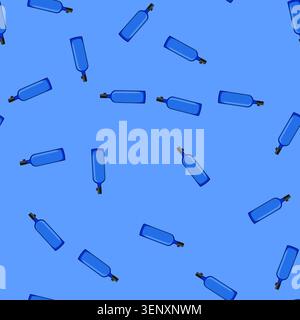 seamless pattern sitting diving cylinder cartoon. co2 snorkeling, man bottle, gear equipment sitting diving cylinder sign vector Stock Vector