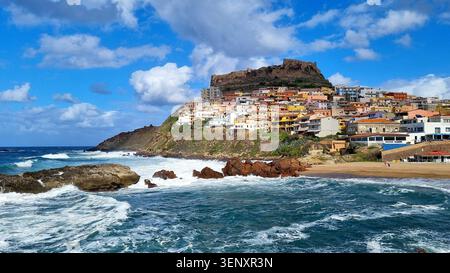 An stunning Italian vacation in one of the most beautiful towns Castelsardo, Sardinia, Italy Stock Photo