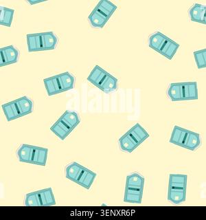 pattern portable toilet unit providing convenient temporary sanitation, often used at construction sites, outdoor events, and public gatherings for hy Stock Vector