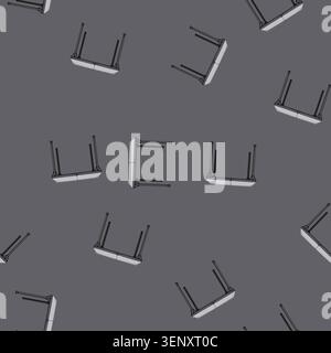 seamless pattern picnic folding table cartoon. picnic folding table sign vector Stock Vector