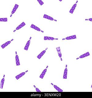 pattern stylized purple exclamation mark with blue polka dots, eye catching graphic symbol conveying attention, warning, urgency, information, idea, a Stock Vector