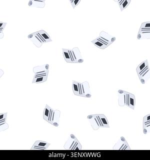 pattern check receipt cartoon. purchase pay, supermarket money, shop buy check receipt sign. seamless symbol vector illustration Stock Vector