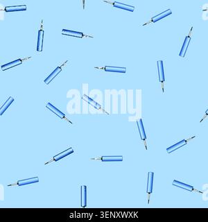 seamless pattern Silicone sealant tube standing vertically, showcasing industrial grade adhesive material for various construction applications, seali Stock Vector