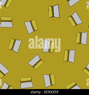 seamless pattern construction notched trowel cartoon. adhesive mortar, installation masonry, spreader surface construction notched trowel sign vector Stock Vector