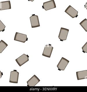 pattern barrel plastic tank cartoon. bottle chemical, reservoir factory, oil gallon barrel plastic tank sign vector Stock Vector