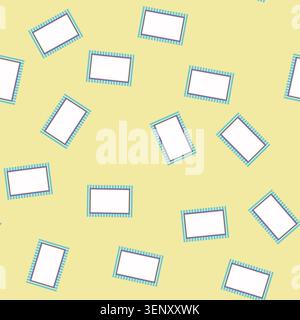seamless pattern Abstract artwork featuring a blank rectangular frame with multiple colorful striped borders, providing a versatile template for invit Stock Vector