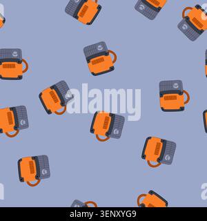 pattern arc welding machine cartoon. mig tig, stick plasma, flux electrode arc welding machine sign. seamless vector illustration Stock Vector