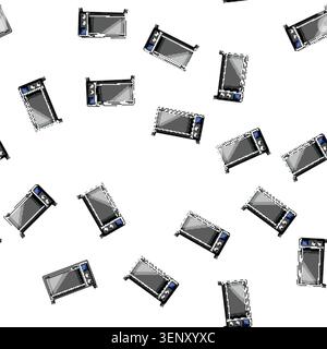 pattern decor oven kitchen cartoon. floor interior, modern home decor oven kitchen sign vector Stock Vector