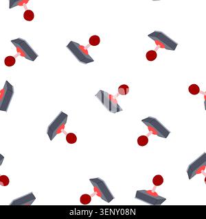 pattern retro arcade joystick cartoon. vintage control, machine video, old stick retro arcade joystick sign. seamless symbol vector illustration Stock Vector