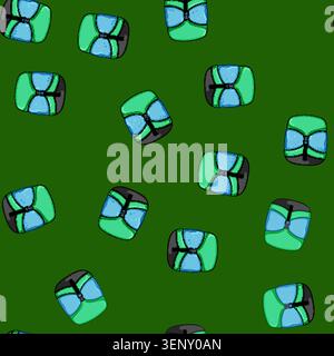 seamless pattern Illustrated compression bag showing compact storage solution for sleeping bags, clothing, or other camping equipment, ideal for optim Stock Vector