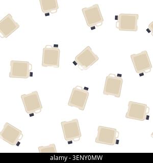 pattern transparent canister plastic cartoon. sealable foodgrade, portable kitchen, organization pantry transparent canister plastic sign. seamless sy Stock Vector