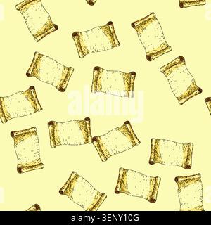 pattern antique manuscript hand drawn vector. paper old scroll, antique letter, vintage sheet, history frame antique manuscript sketch illustration Stock Vector