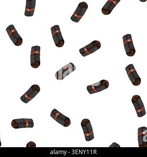 pattern box pencil case cartoon. box pencil case sign vector Stock Vector