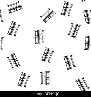pattern rails hospital bed cartoon. headboard footboard, wheels height, tilt comfort rails hospital bed sign vector Stock Vector