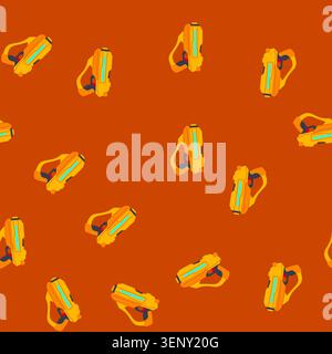 pattern arena laser tag gun toy cartoon. battle infrared, blaster score, team play arena laser tag gun toy sign. seamless vector illustration Stock Vector