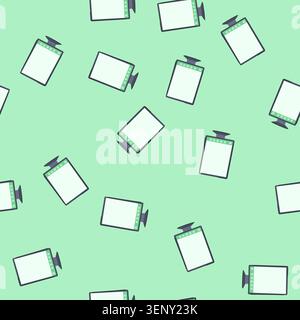 pattern interactive electronic whiteboard cartoon. smartboard board, class office, sketch draw interactive electronic whiteboard sign. seamless vector Stock Vector