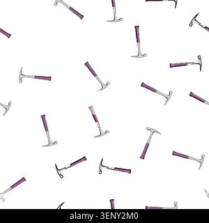 pattern trade masons hammer cartoon. site worker, industry tools, hand power trade masons hammer sign vector Stock Vector