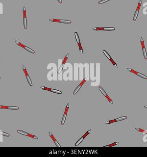 seamless pattern stylus interactive whiteboard pen cartoon. technology education, teaching learning, digital writing stylus interactive whiteboard pen Stock Vector