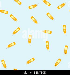 pattern squeeze nasal spray bottle cartoon. applicator nozzle, hygiene moisture, breathe clear squeeze nasal spray bottle sign. seamless vector illust Stock Vector