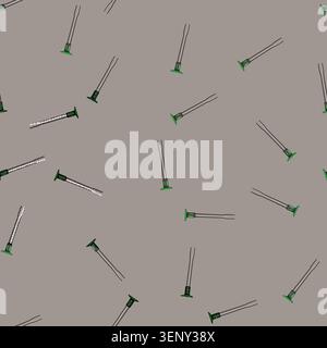 seamless pattern masonry brick chisel cartoon. tool construction, mason hammer, sculpting carving masonry brick chisel sign vector Stock Vector