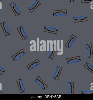 seamless pattern access desktop memory cartoon. board hardware, motherboard chip access desktop memory sign vector Stock Vector