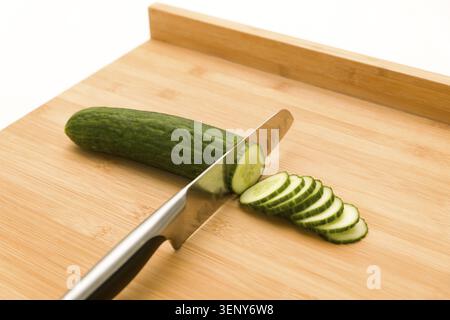 Sliced cucumber Stock Photo