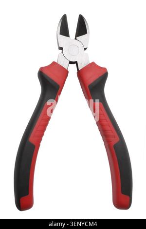 Diagonal cutting pliers isolated on white background Stock Photo