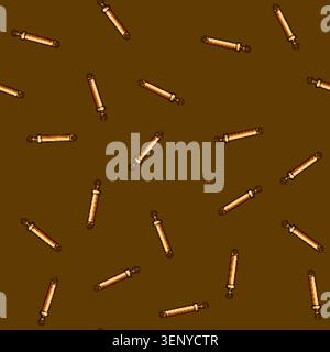 seamless pattern Hydraulic cylinder, a vital component, generating linear force and motion for heavy machinery and industrial applications, symbolizin Stock Vector