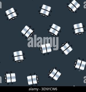 seamless pattern steam steamer pot cartoon. cooking food, healthy stainless, bamboo electric steam steamer pot sign vector Stock Vector