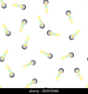 pattern metal door handle cartoon. house home, entrance modern metal door handle sign. seamless symbol vector illustration Stock Vector