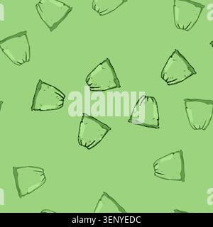 seamless pattern green compostable trash bag cartoon. environment organic, recycling natural, plantbased renewable green compostable trash bag sign ve Stock Vector