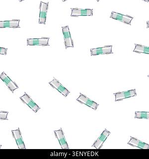 pattern cosmetic cotton pad cartoon. cosmetic cotton pad sign vector Stock Vector