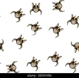 pattern warrior viking helmet cartoon. horned medieval, armor scandinavia, saga raider warrior viking helmet sign vector Stock Vector