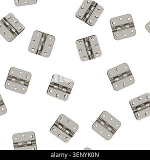 pattern wood door hinge cartoon. home steel, object house, silver open wood door hinge sign vector Stock Vector