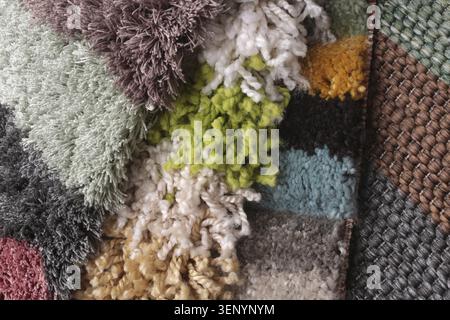 Samples of collection carpet, for backgrounds or textures Stock Photo