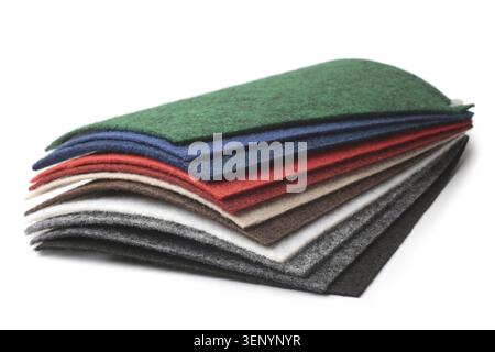 Samples of collection carpet on white background Stock Photo