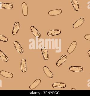 seamless pattern banner wooden button cartoon. app interface, wood board, play arrow banner wooden button sign vector Stock Vector