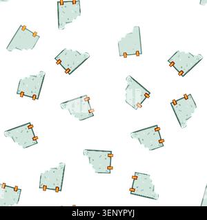 pattern memo pinned torn paper notes cartoon. to do, important reminder, memory idea memo pinned torn paper notes sign vector Stock Vector