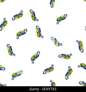 pattern space blaster gun cartoon. shot effect, beam energy, futuristic alien space blaster gun sign vector Stock Vector