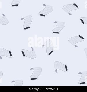 pattern bill receipt cartoon. payment invoice, check purchase, pay supermarket bill receipt sign. seamless vector illustration Stock Vector
