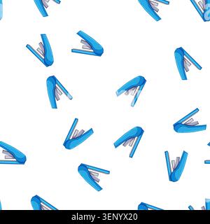 pattern construction stapler cartoon. distribution factory, shipping fork, business machine construction stapler sign vector Stock Vector